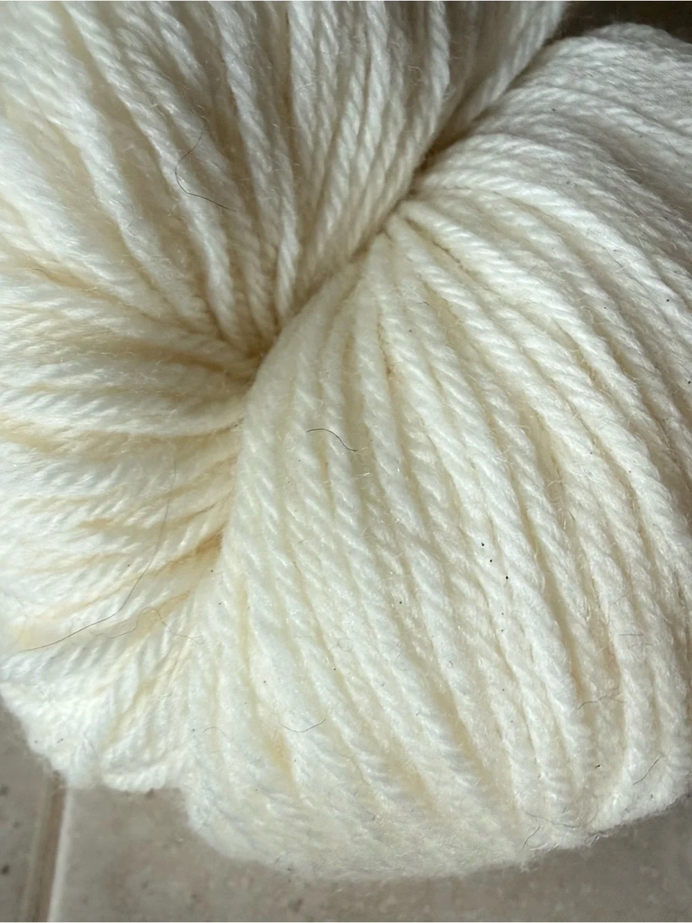 Cloudborn Fibers Merino Superwash Sock Twist Yarn - Ecru